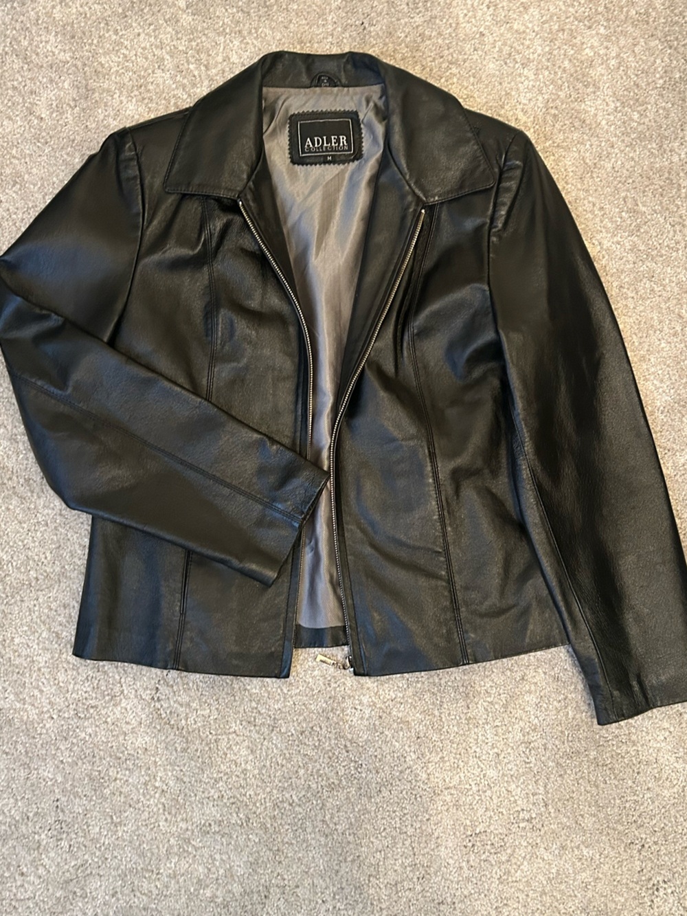 Vintage Y2K-era Adler Collection Minimalist Leather Jacket Size Medium